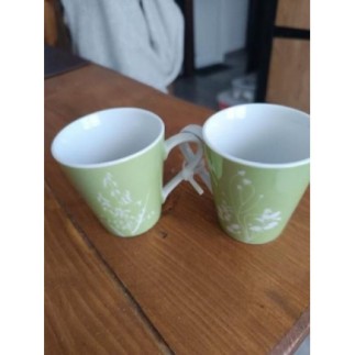 Tasses à café verte lot de 2