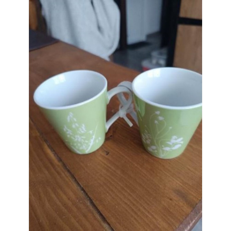 Tasses à café verte lot de 2
