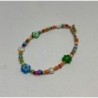 Bracelet multicolore fleurs et perels d'eau douce 