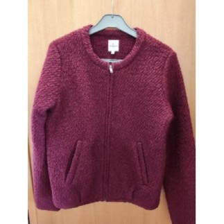 Veste bouclettes bordeaux...