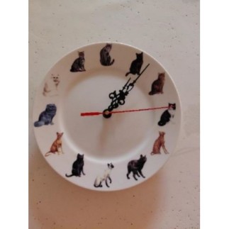 Horloge porcelaine chats