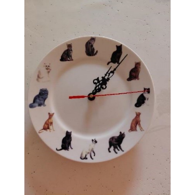 Horloge porcelaine chats