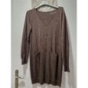 Robe marron coton et laine Monoprix 