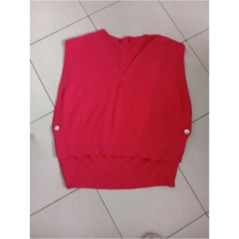 Haut sans manche rose fushia taille L