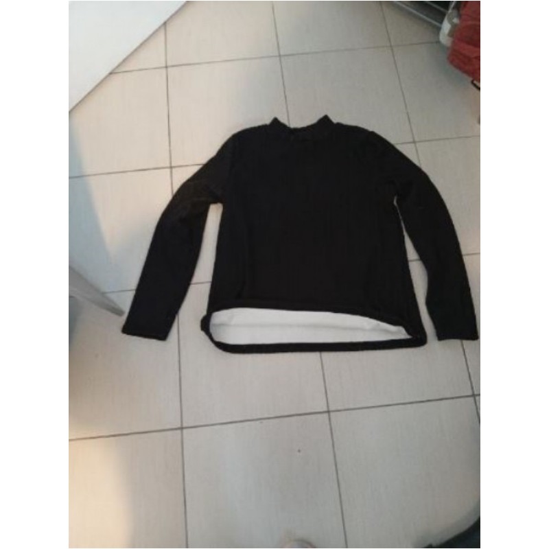 Pull noir molletonné taile xl 