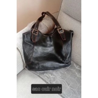 Sac a main cuir noir