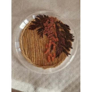 Plateau plexiglas fleurs...