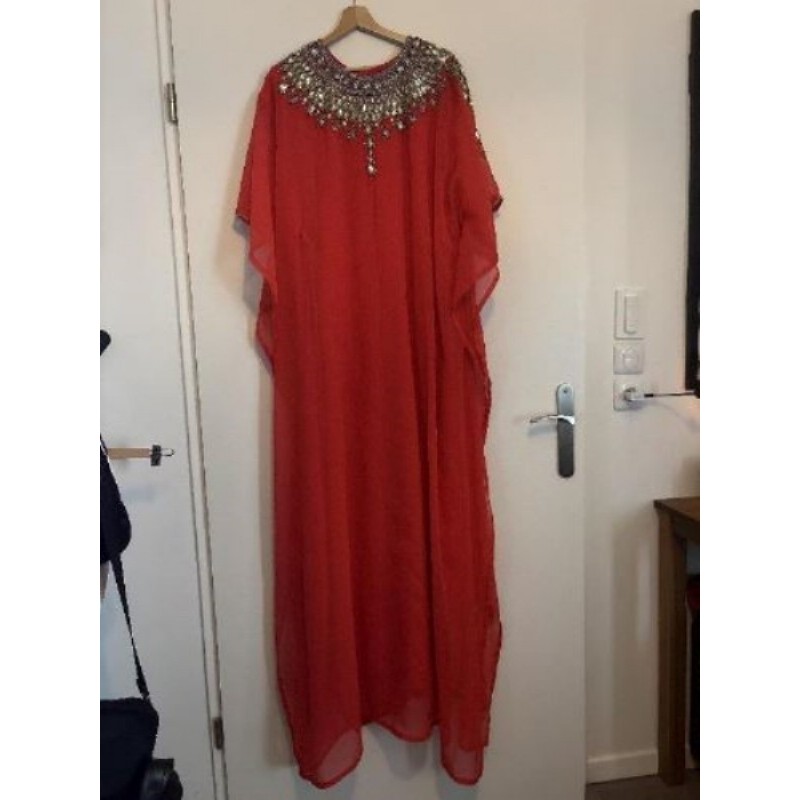 Robe longue de soirée rouge M