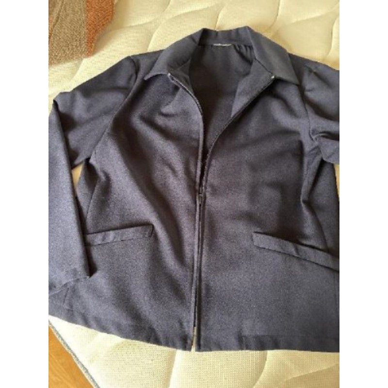 Veste bleu marine à fermeture éclair T38