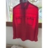 Chemisier manches longues rouge en viscose T1
