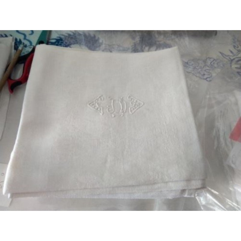 Lot de 10 torchons avec initiales brodé 66x60