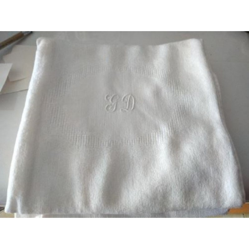 Lot de serviettes de table avec initiales brodé 62x68