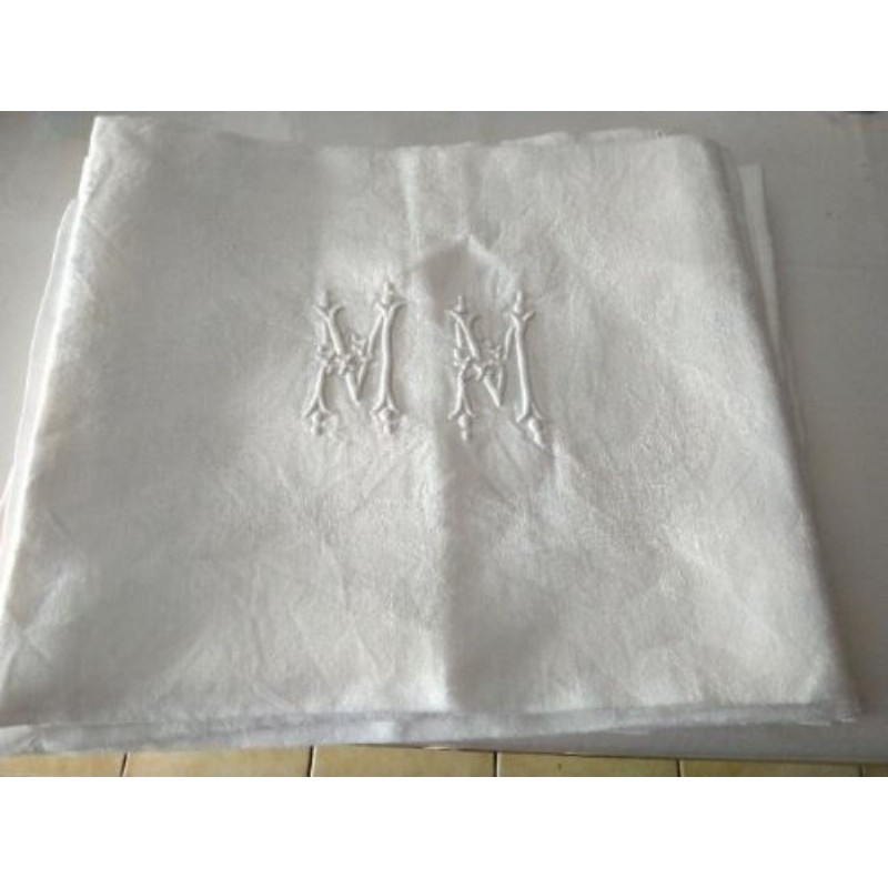 Lot de 4 torchons ancien avec des initiales brodé 83x69