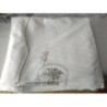 Drap de 2 personnes brodé représentent des fleurs 