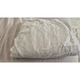 Drap housse blanc motif jaune