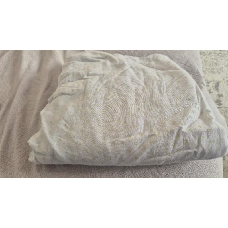 Drap housse blanc motif jaune