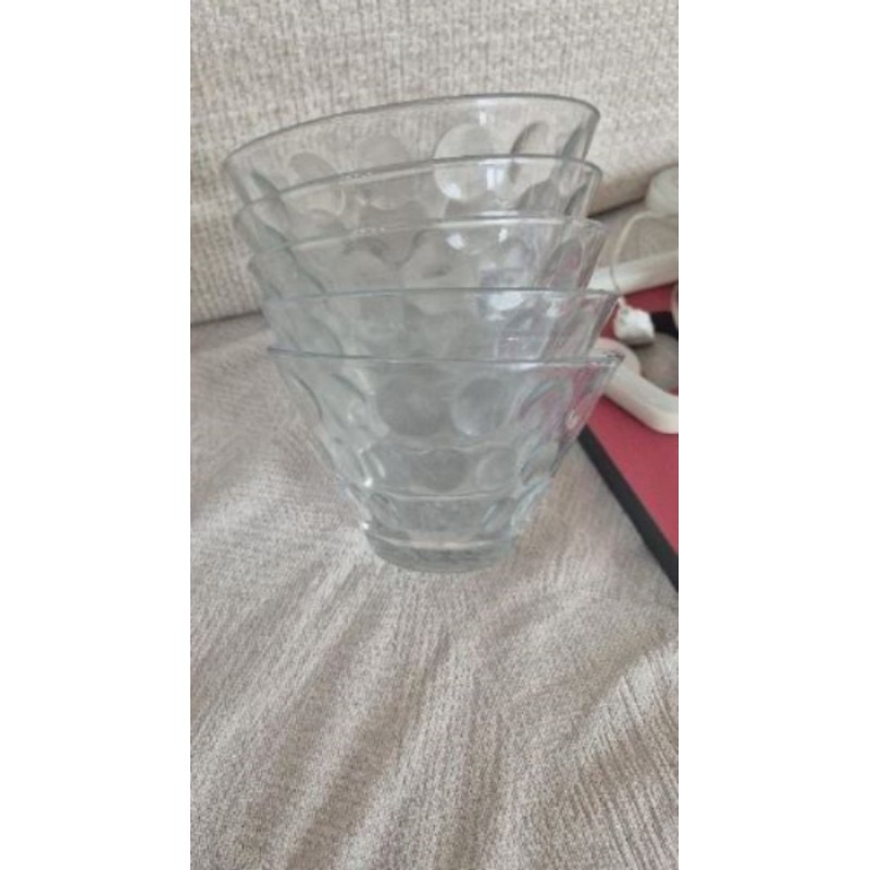 Lot 4 bols transparents