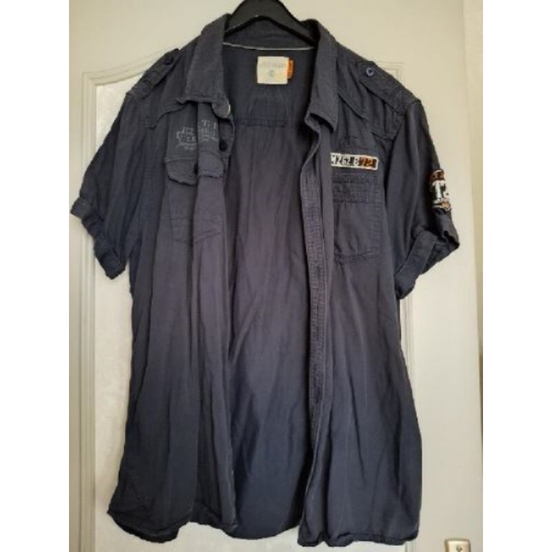 CHEMISETTE BLEUE "MZGZ BRAND" TAILLE XXL