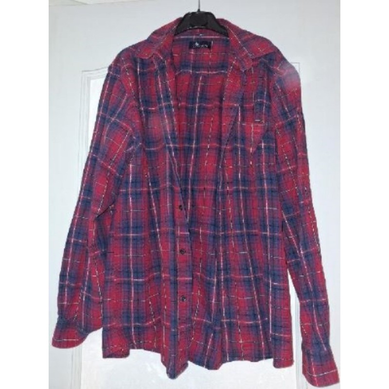 CHEMISE HOMME CARREAUX ROUGE HIVER MARQUE"CAMARGUE" TAILLE L