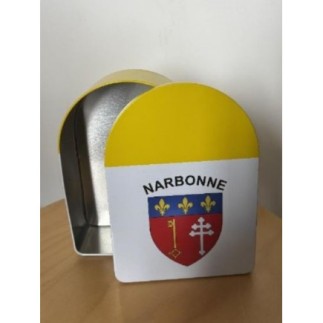 Boite en métal forme borne...