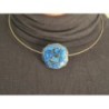 Collier Ras du Cou Ceramique Bleu