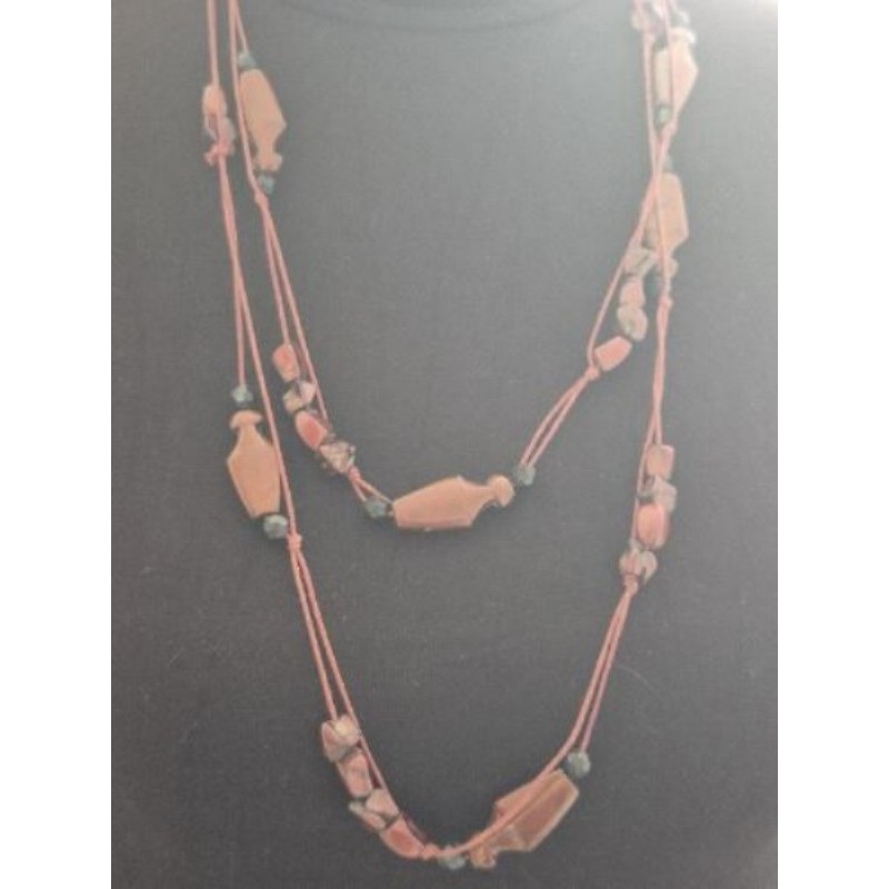 Longue collier Marron
