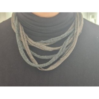 Collier Tissu Marron