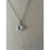 COLLIER "D" FLEUR 50CM ARGENT