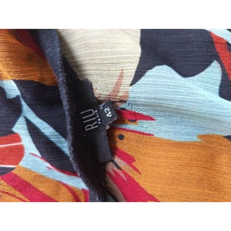 Robe RIU Noir à fleur coloré taille 42 