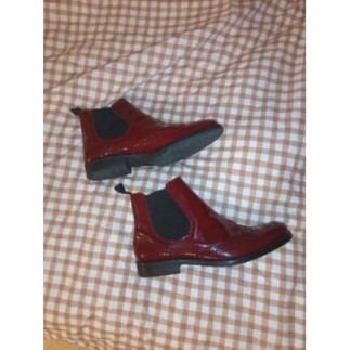 Bottes Rouge bordeaux vernis PELLET taille 40 