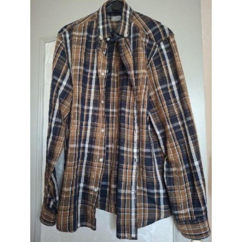 CHEMISE CARREAUX MARRON"TEX" TAILLE L