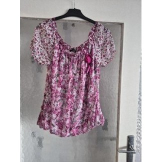 Chemisier floral fuschia...