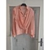 Chemisier saumon avec pans plissés taille 42