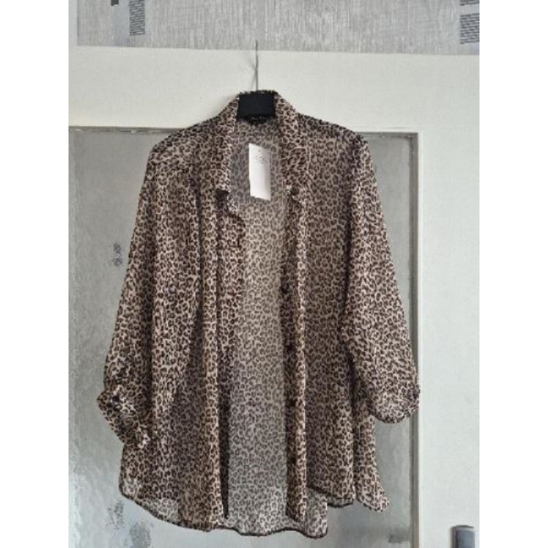 Chemise voile imprimé léopard taille 42 