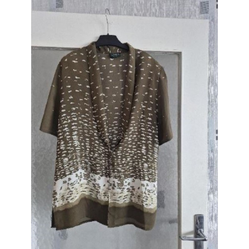 Veste manches courtes kaki à motif nuage taille 42