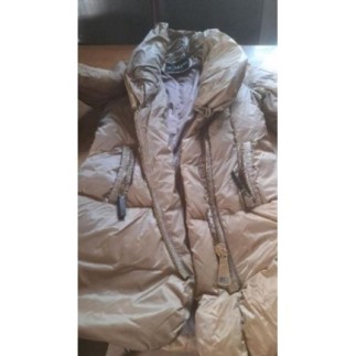 Doudoune beige longue