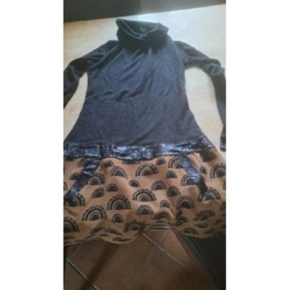 Robe miss miss noire beige