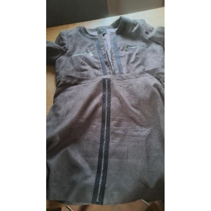 Ensemble taupe façon daim 