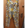 Pantalon Fluide fleurie jaune  L 