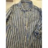 Chemise rayé bleu et jaune femme S/M