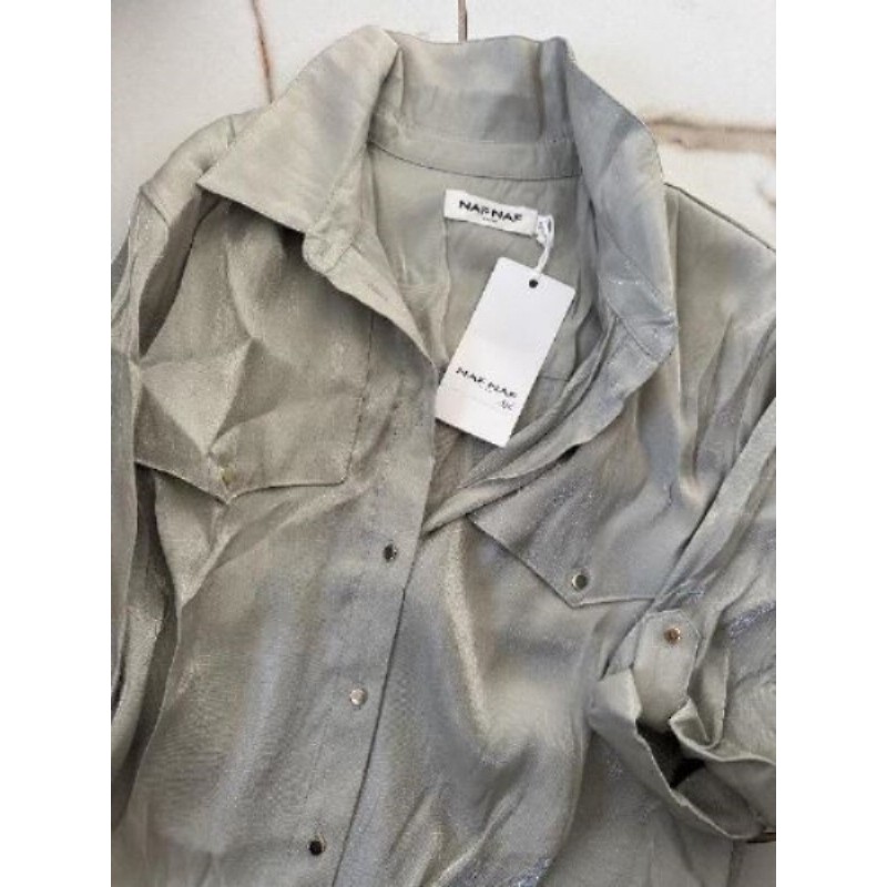 Chemisier femme, Naf-Naf, taille 36 couleur gris argenté