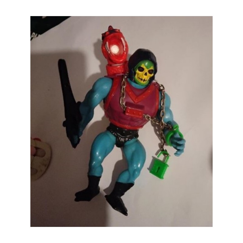He-Man MOTU Dragon Blaster Skeletor 1980-1989 avec épée, cadenas, chaîne série  complete