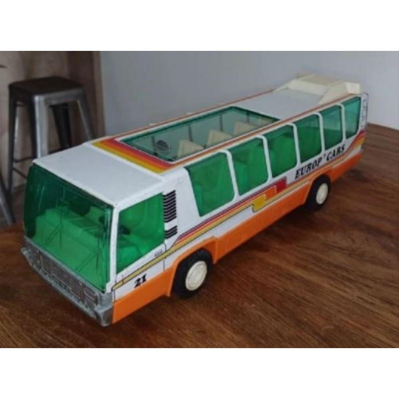 jouet vintage Joustra bus années 70-80. en tôle 39 cm 