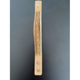 Bracelet marron / brillants