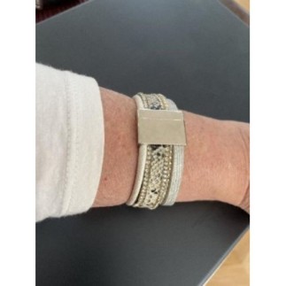 Bracelet, aimanté, gris...