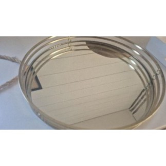 Plateau miroir doré