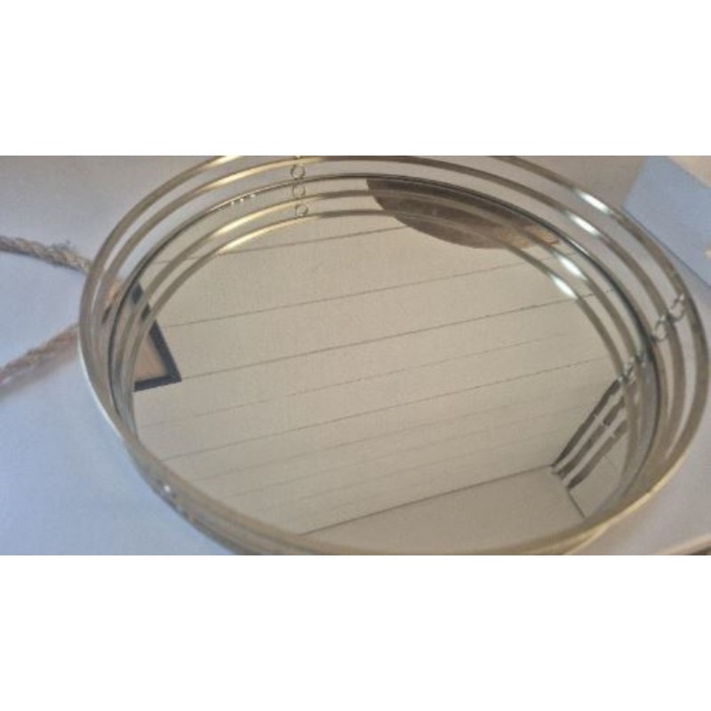 Plateau miroir doré