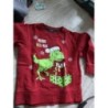 Sweat rouge dino Noël 5 ans 