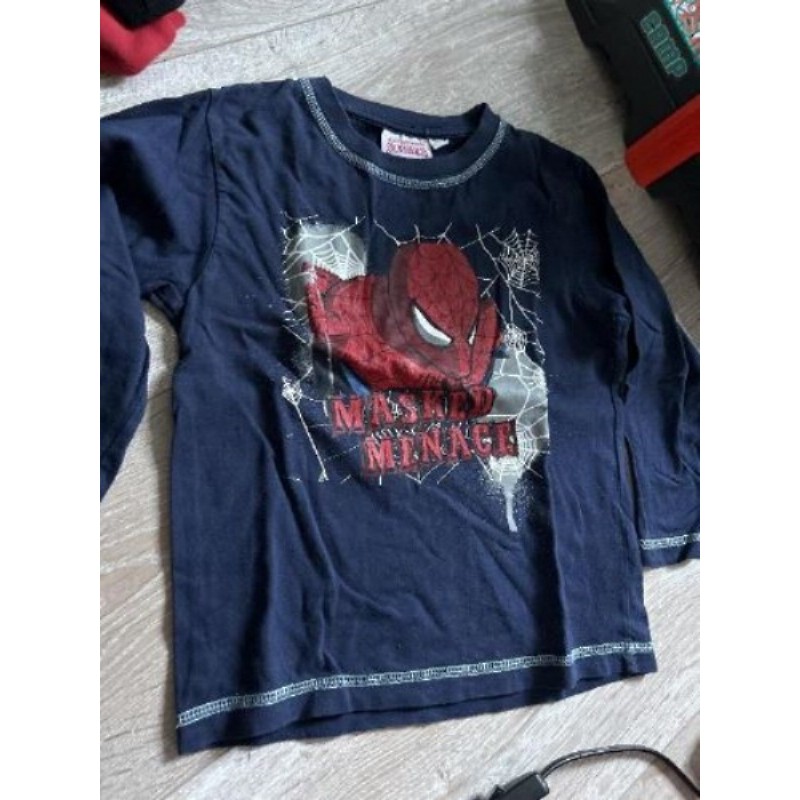 Manches longues Spiderman bleu 4 ans 