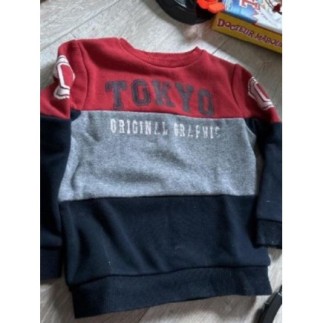Sweat rouge gris bleu kiabi...